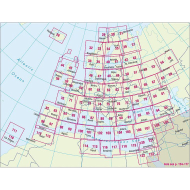Keymap Europe, 92 pages cartography Scale 1:2.000.000