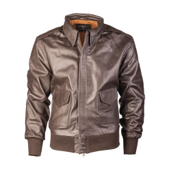 Leather Pilot Jacket A2, brown